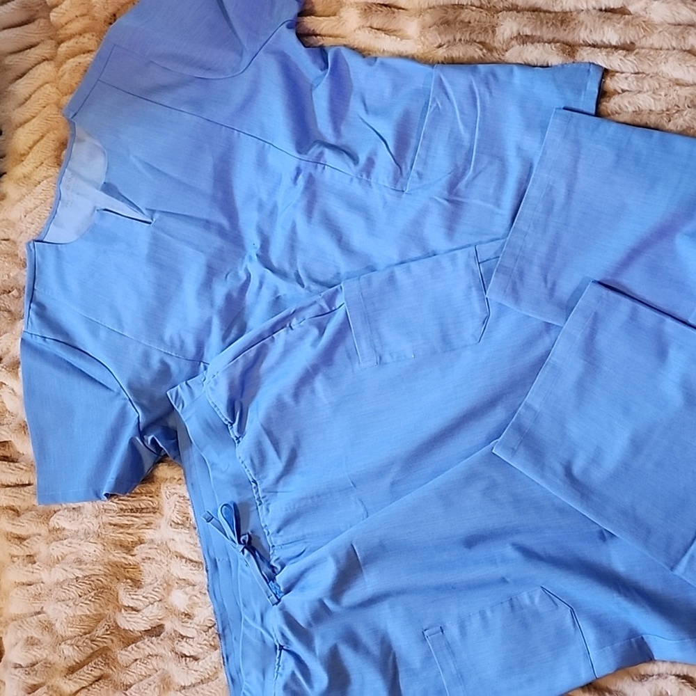 Women's Light Blue Medical Scrub Set